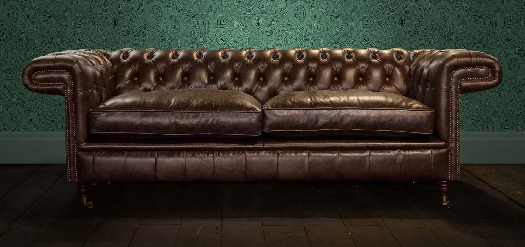 картинка Классический кожаный диван-двойка Hampstead, Soho Loft от Sohogallery.ru